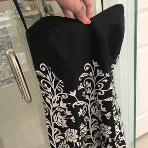 WHBM strapless dress floral